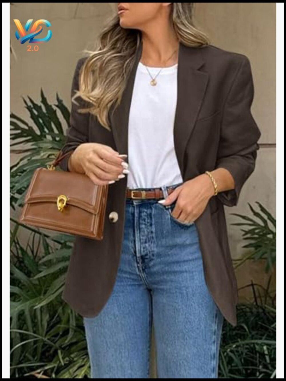 Women's Business Casual Blazer Long Sleeve Lapel Open Front Suit Jacket - Picture 5 of 7